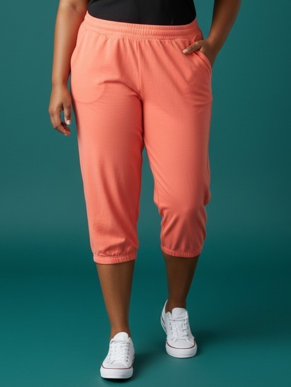 NWT Maurice’s Orange Sweatpants Capri Joggers Plus Size 3 Bright Athletic Sweats